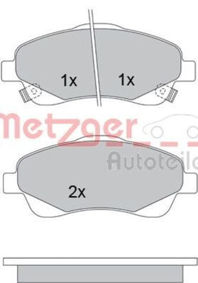 METZGER - 1170172-MEZ - Brake Pad Set, disc brake