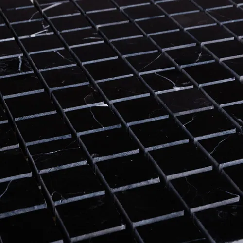DAO-605-23-8 Мраморная мозаика nero marquina серо-черная