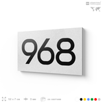 Номер на дверь 968, табличка на дверь для офиса, квартиры, кабинета, аудитории, склада, белая 120х70 мм, Айдентика Технолоджи