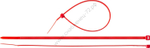 ЗУБР КС-К1 3.6 x 200 мм, нейлон РА66, кабельные стяжки красные, 100 шт, Профессионал (309040-36-200)