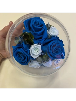 натуральные цветы в стекле, вакуум