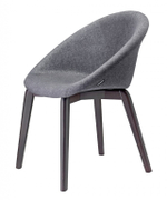 Кресло с обивкой Scab Design Natural Giulia Pop, венге, серый