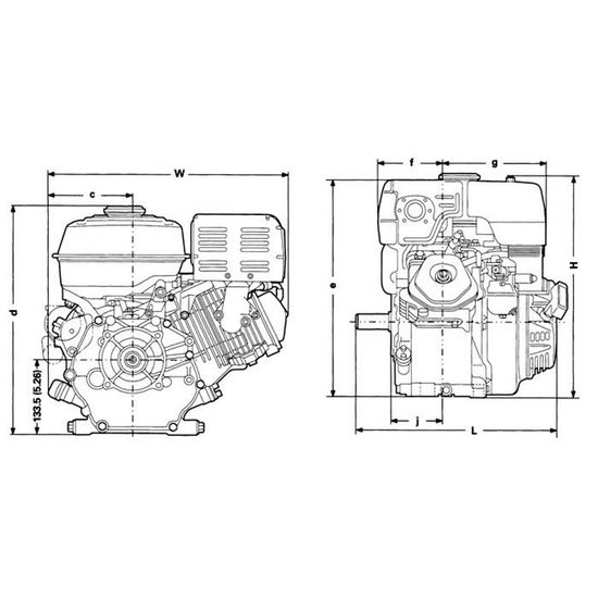Двигатель "HONDA" GX270UT2 HX-Q4 (8.4 л.с.)