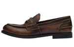 MIU MIU Logo-embossed Leather Penny Loafers