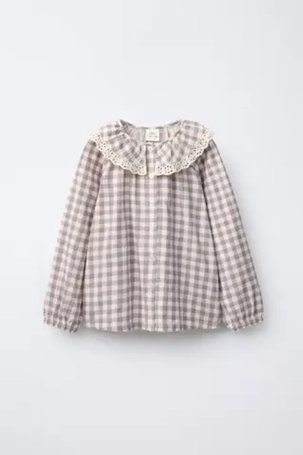 ZARA ПИЖАМА В КЛЕТКУ ВИШИ, ЦАЕТ МАЛЬВЫ