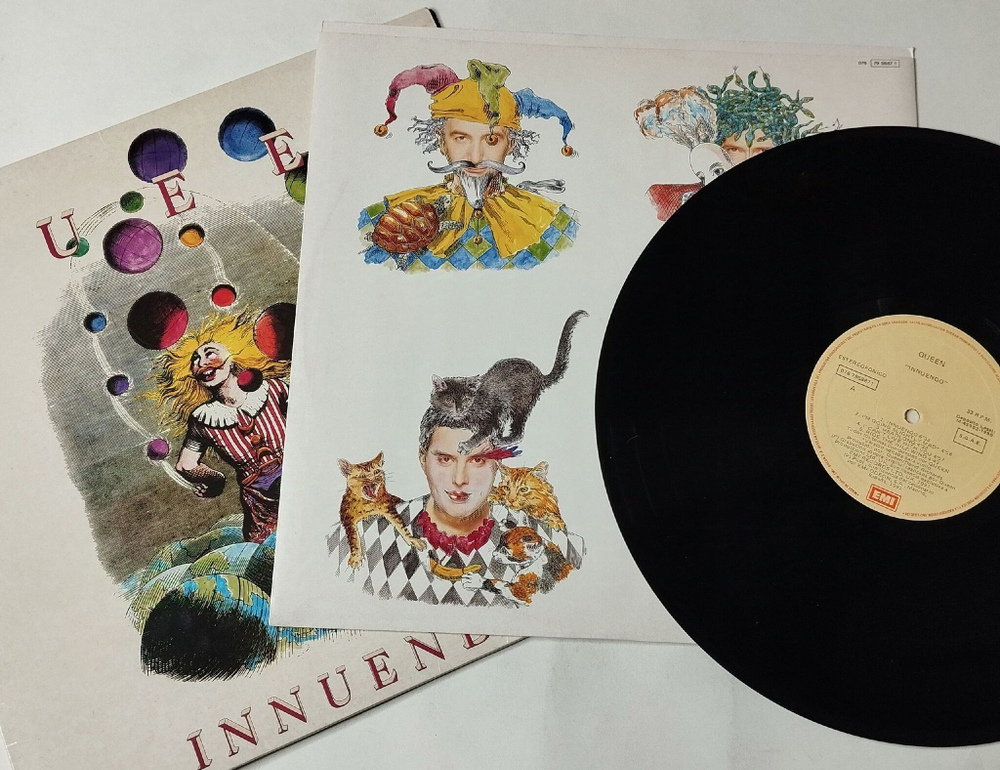 Винтажная виниловая пластинка LP Queen Innuendo (Spain 1991) The Show Must Go On