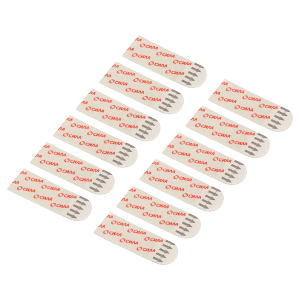 Клейкие полоски СИЛА SDSS-M-W12 двусторонние сменные средние 12 шт, до 1,5 кг белые