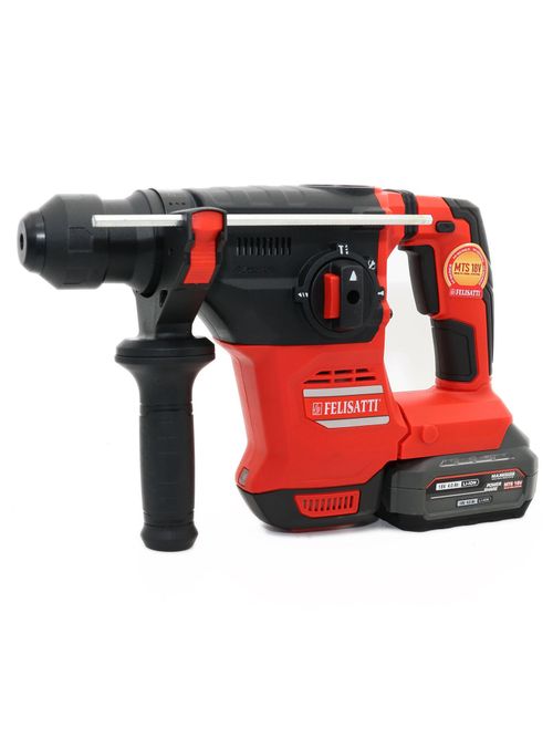 Аккумуляторный перфоратор FELISATTI FT15827 М-серия с аккумулятором 4А/ч и зарядным устройством в кейсе