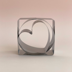 Набор металлических форм "Круг, квадрат, сердце", 10х10х5 см, 3 штуки