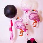 Шар (51"/130 см) Фигура, Фламинго, Розовый 1 шт.