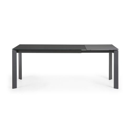 Стол Atta 140 (200) x90 темно-серый, стекло