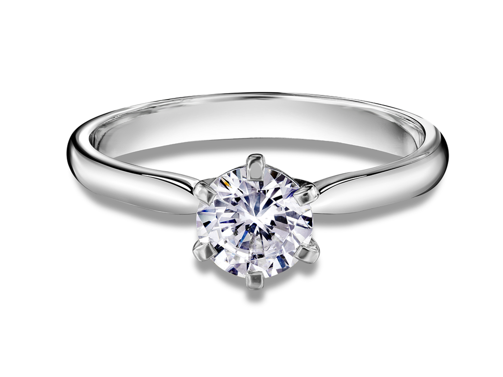 Помолвочное кольцо с бриллиантом
