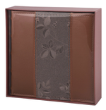 Фотоальбом BRAUBERG на 200 фото 10х15 см, под кожу (комбинированную), бумажные страницы, бокс, коричневый, 390483-RM