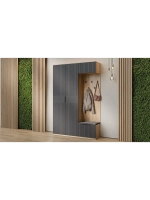 Прихожая с вешалкой Дуб Крафт золотой 145х43х226