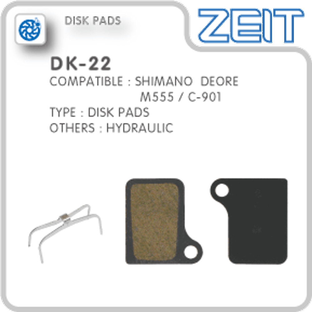 Торм.колодки ZEIT для диск.торм. для Shimano Deore M555/Nexave C901,металл.