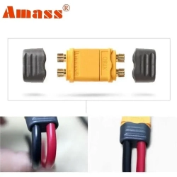 Разъем Xt 60 с кожухом 10 шт. Комплект из пары двух-контактных разъемов Xt 60 (мама + папа; 5 пар, 10 шт.))