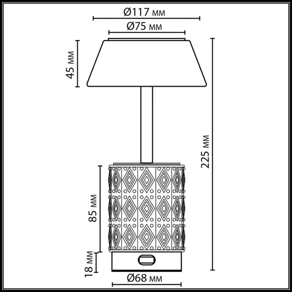 5454/6TL L-VISION ODL_EX26 светлая бронза/кофейный/жемчужный/металл/керамика Настольная лампа беспроводная LED*6W 3000K LULU