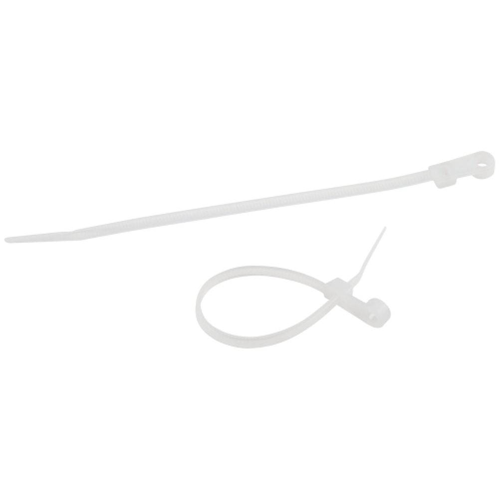 Кабельная стяжка ЭРА NO-225-317 (хомут) нейлоновая под винт 4.8 х 200 мм белая (100 шт/уп)