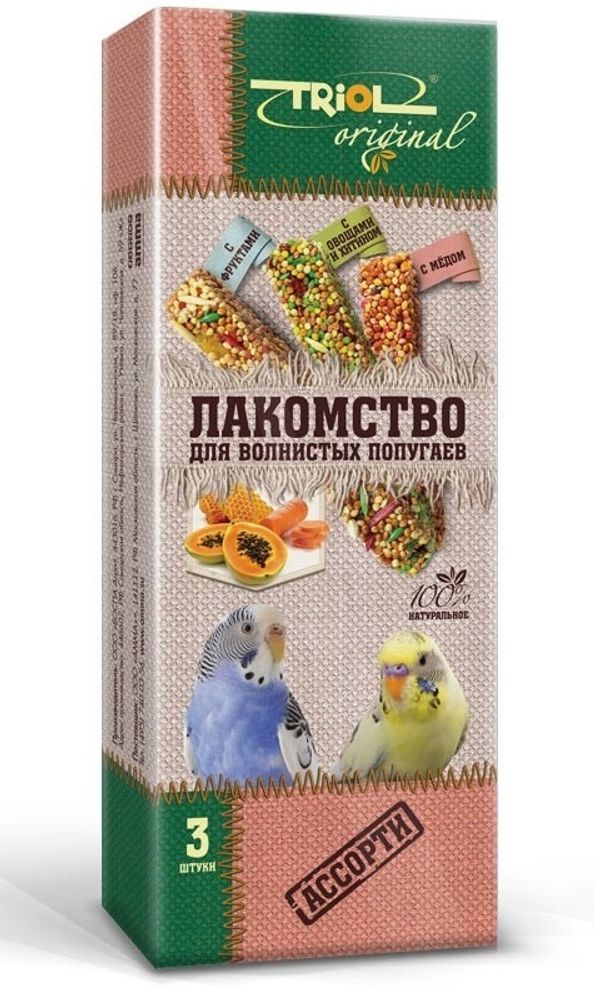 Triol: лакомство ассорти д/волнистых попугаев