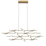 Люстра Molecular 14 black/gold