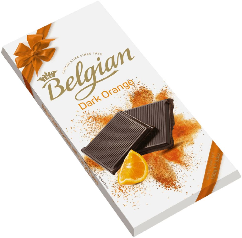 Шоколад Бельгиан Горький шоколад с апельсином 100г