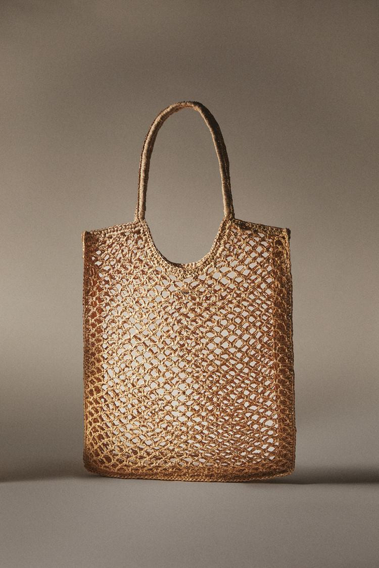ZARA HOME ПЛЯЖНАЯ СУМКА, ЗОЛОТИСТЫЙ