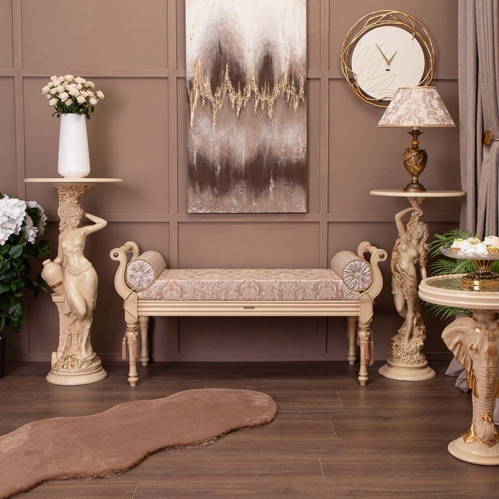 Банкетка Флоренция Айвори Каледония Даймонд Бисскоти