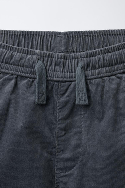 ZARA ВЕЛЬВЕТОВЫЕ БРЮКИ НА ПОДКЛАДКЕ, СЕРО-СИНИЙ