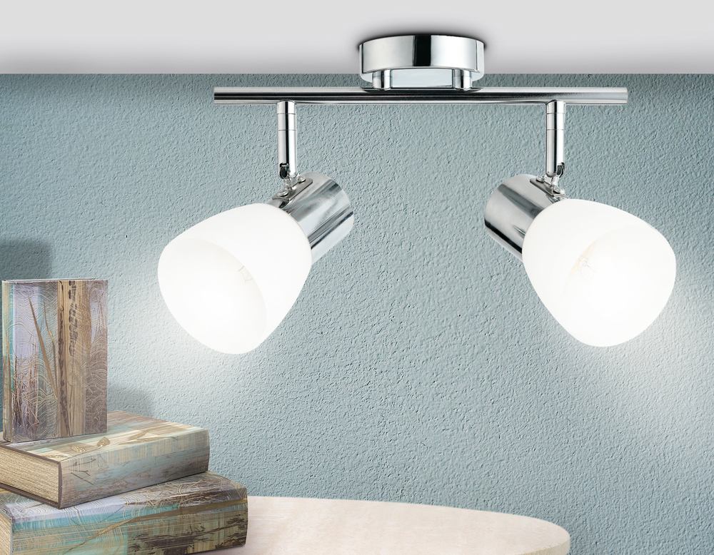 Настенно-потолочный спот TR3963/2 CH/FR хром/белый матовый E27*2 max 40W 200*105*200