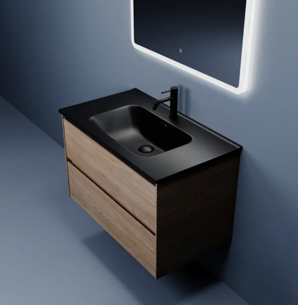 Тумба подвесная SANCOS Cento 890х450х500, c двумя ящиками оснащенными доводчиками, карпатская ель, арт. CN90KE