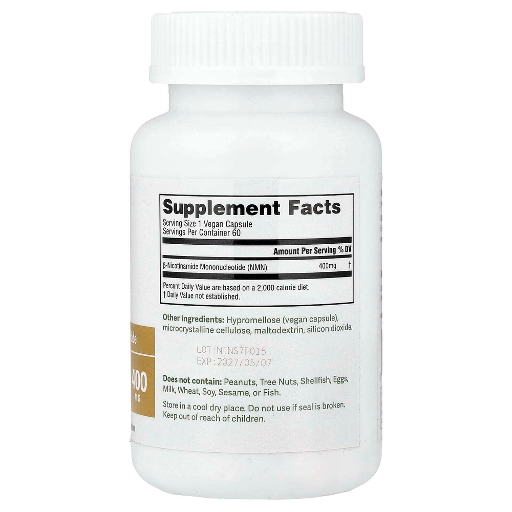 Dr. Murray's, NMN, 400 мг, 60 веганских капсул