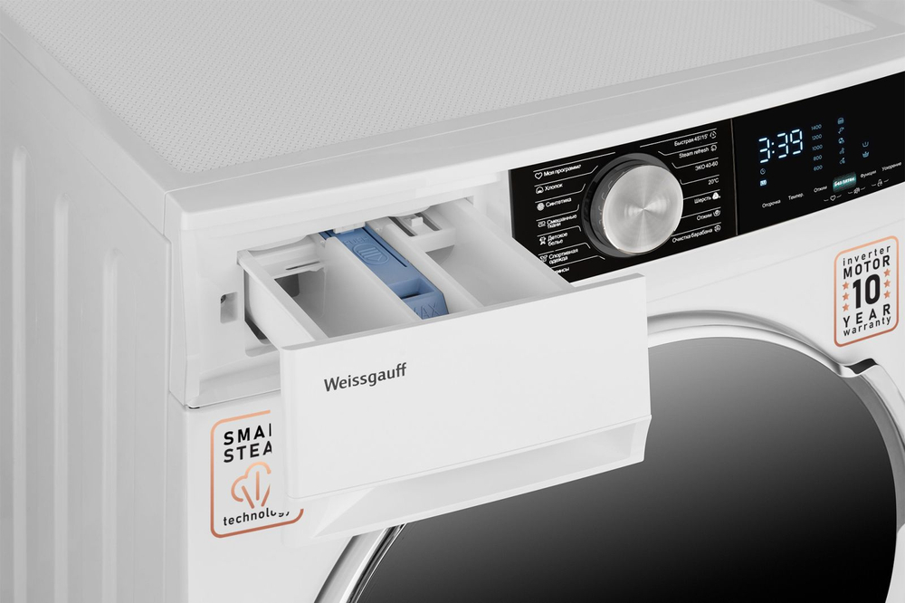 Стиральная машина Weissgauff WM 47148 DC Inverter Steam (430973)