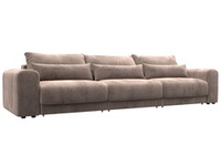 Диван прямой Лига-056 НПБ Лонг, TOWER 05 бежевый, Велюр, 129136