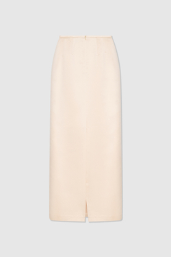 Юбка из сатина желтая