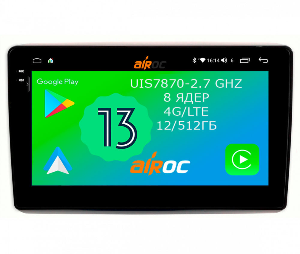 Магнитола для Citroen Jumper, Fiat Ducato, Peugeot Boxer 2006-2022 (вместо штатной магнитолы) - Airoc 2K AU-1502 Android 13, TS20, 12/512Гб, SIM-слот