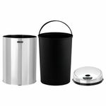 Ведро для мусора СЕНСОРНОЕ 12 л, нержавеющая сталь, зеркальная крышка, питание от 4-х батареек AA (не входят в комплект), LAIMA, 609327
