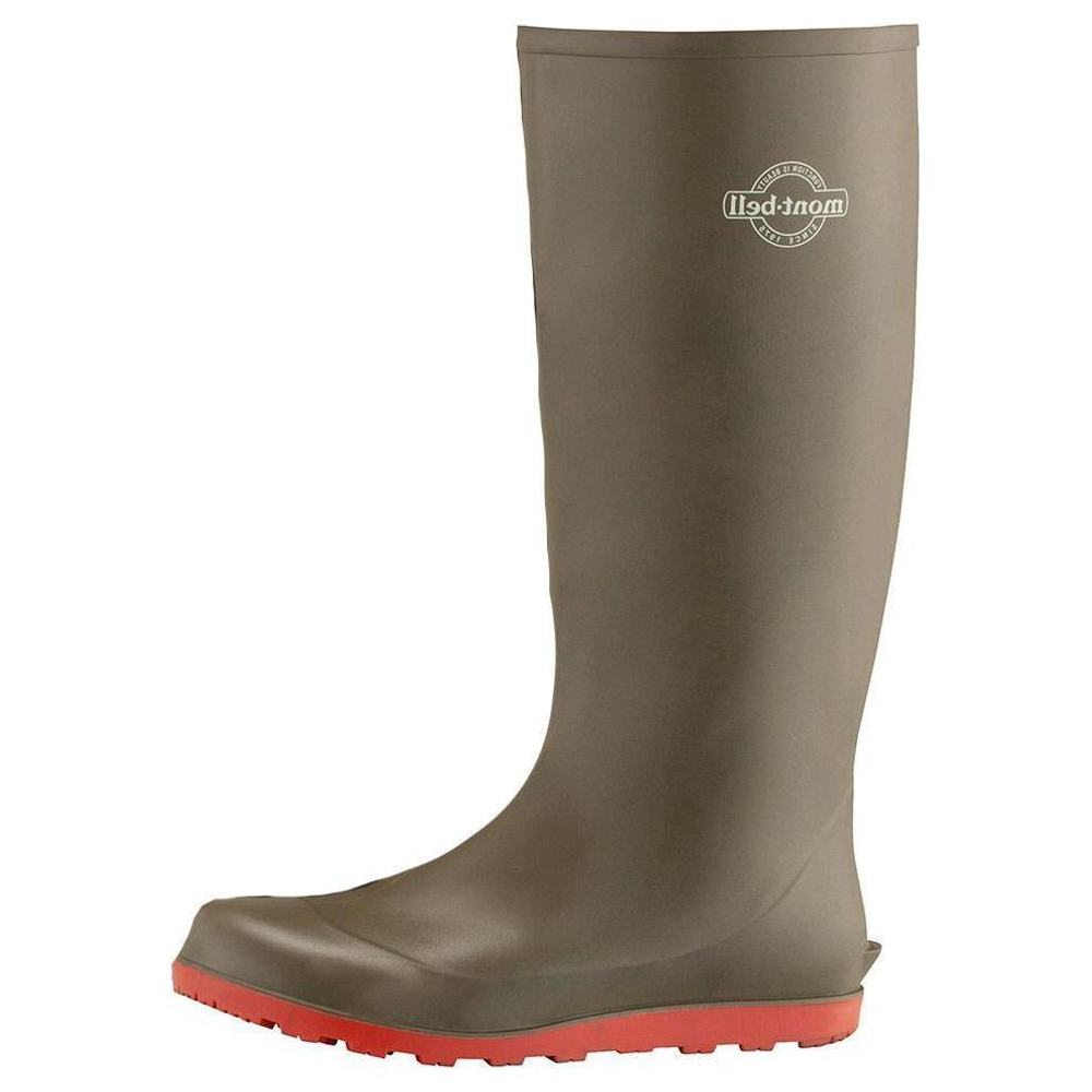 MONTBELL Waterproof And Wear resistant Knee High Rain Boots Unisex Olive
