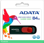 USB Flash-накопитель A-Data AC008-64G-RKD 64 Гб Black/Red