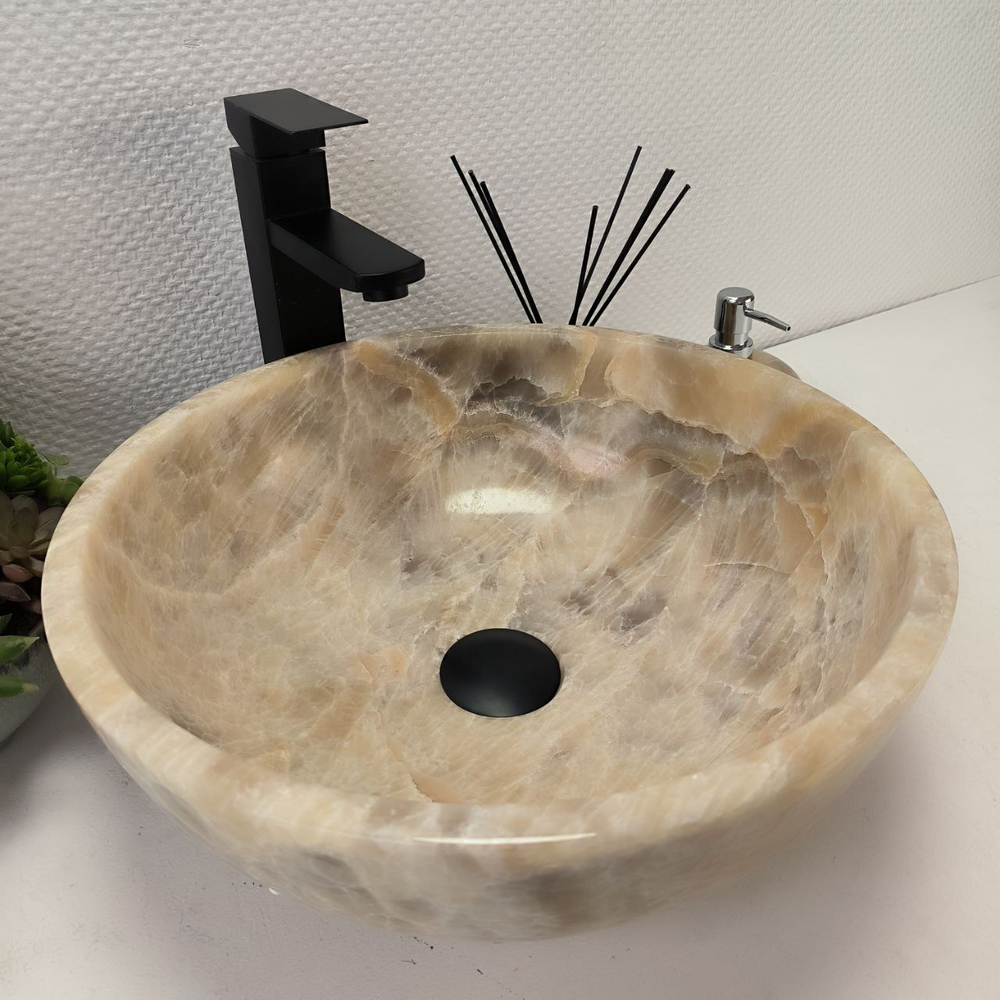 Раковина из оникса Bowl Grey TinLip BO-62982 40*40*15 44
