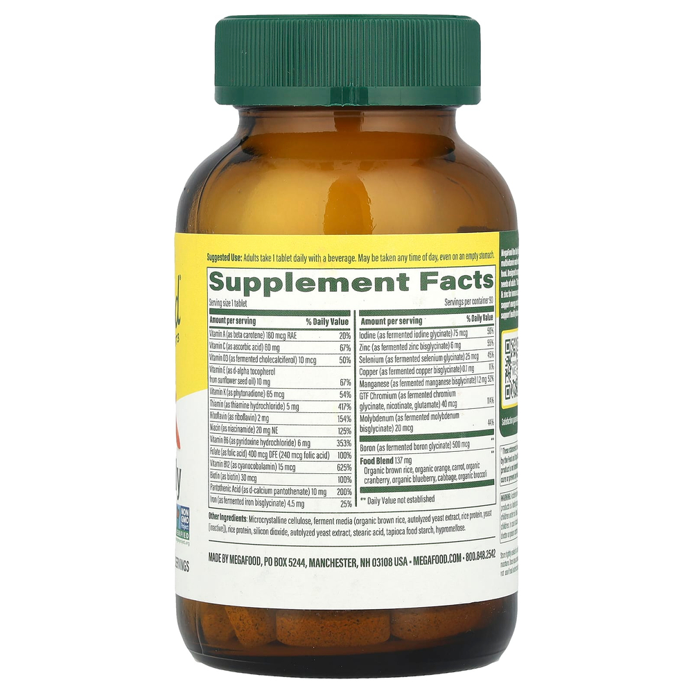 MegaFood, One Daily Multivitamin, мультивитаминный комплекс, 90 таблеток