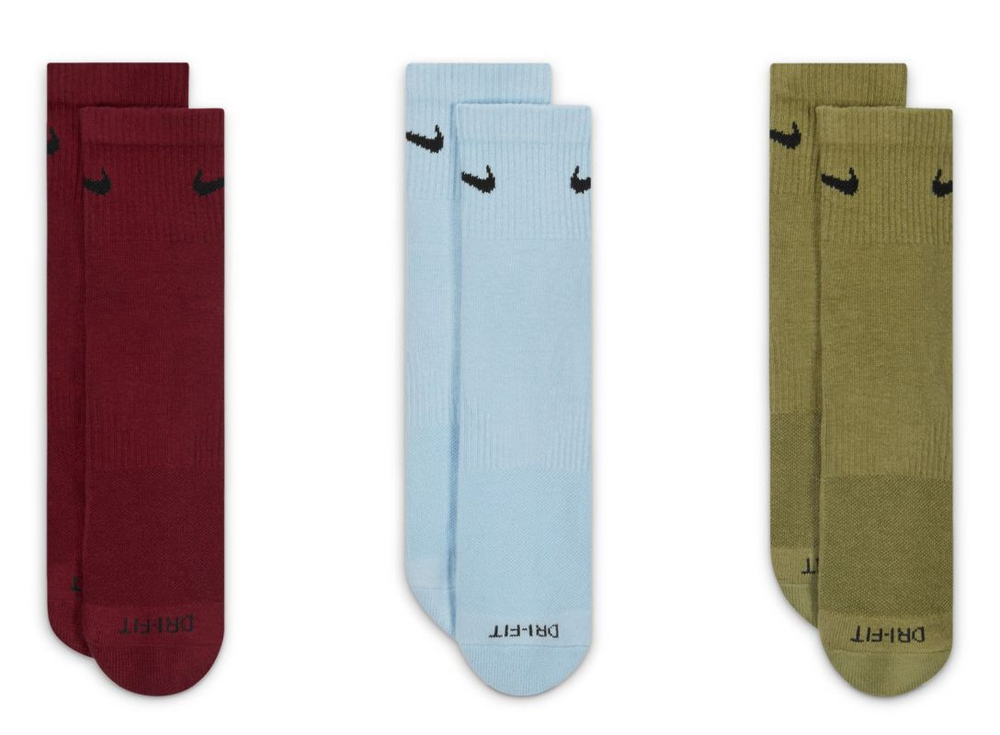 Теннисные носки Nike Everyday Plus Cushioned Training Ankle Socks 3P - разноцветный