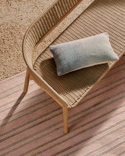 Диван 3-х местный Arinella из акации с натуральной отделкой и бежевой веревкой La Forma Испания