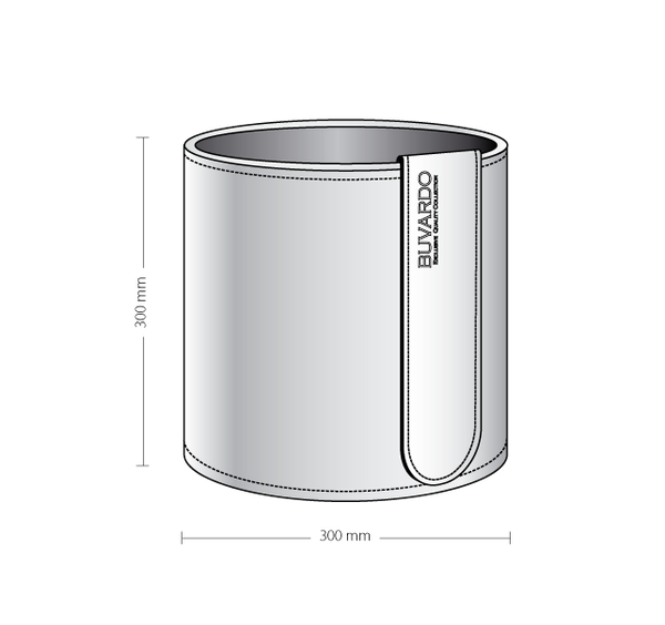 Корзина для мусора из кожи цвет ЗЕЛЕНЫЙ