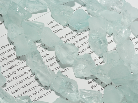 Бусина для украшений из стекла "Аква-кварц"