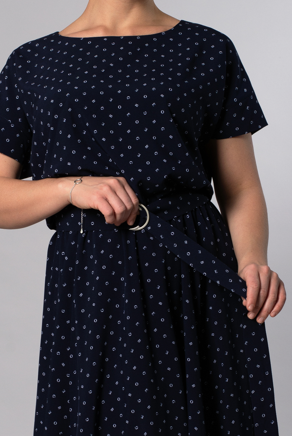 Платье женское 3989зп, т.синий алфавит #176Атс053989зп