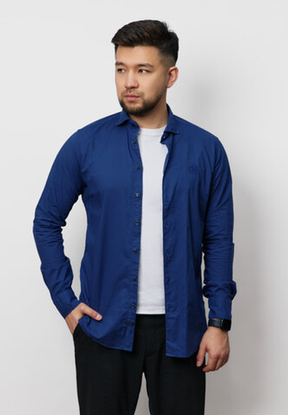 Рубашка мужская CASUAL DARK BLUE