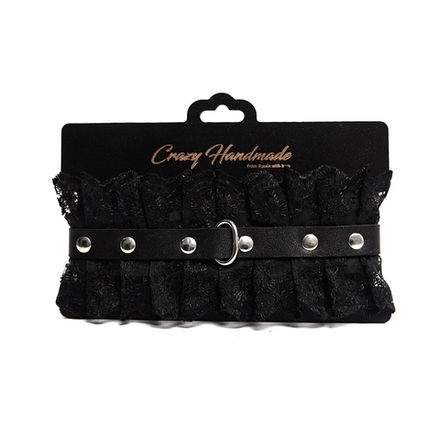 Чокер Crazy Handmade с черным кружевом