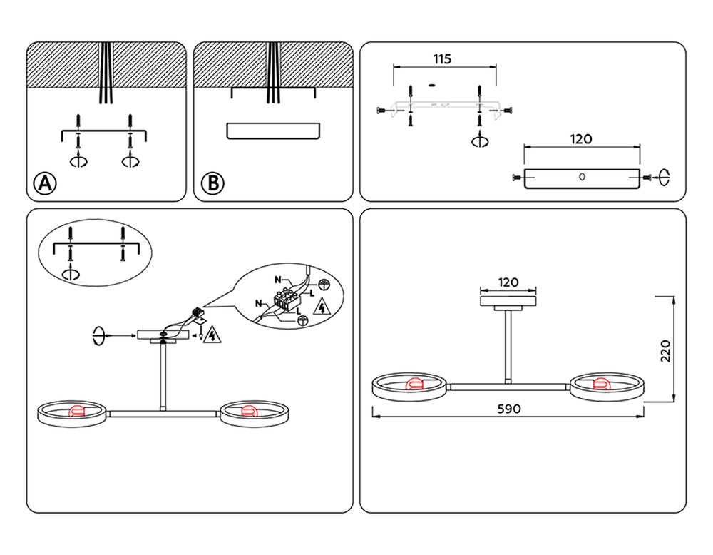 Ambrella Подвесной светильник со сменной лампой Loft TR8244