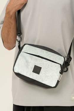 Сумка мессенджер KUL'TURA "MARBLE REFL LONG" Мрамор Рефлектив