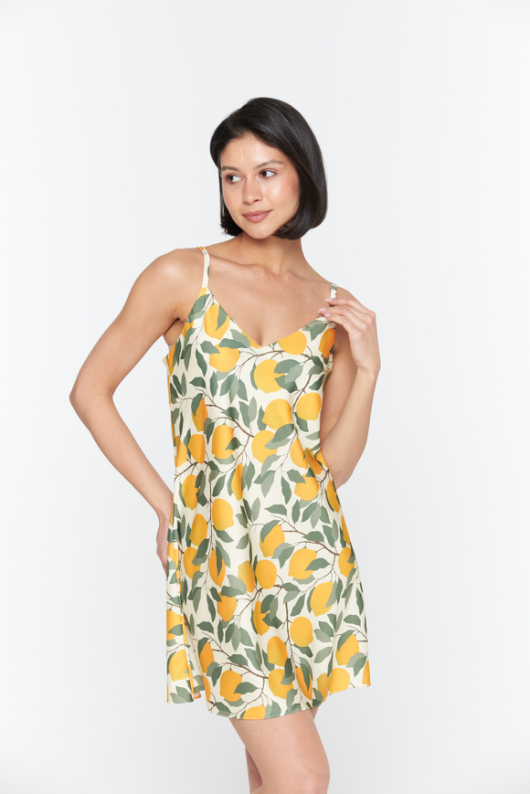 Шелковая комбинация с лимонами